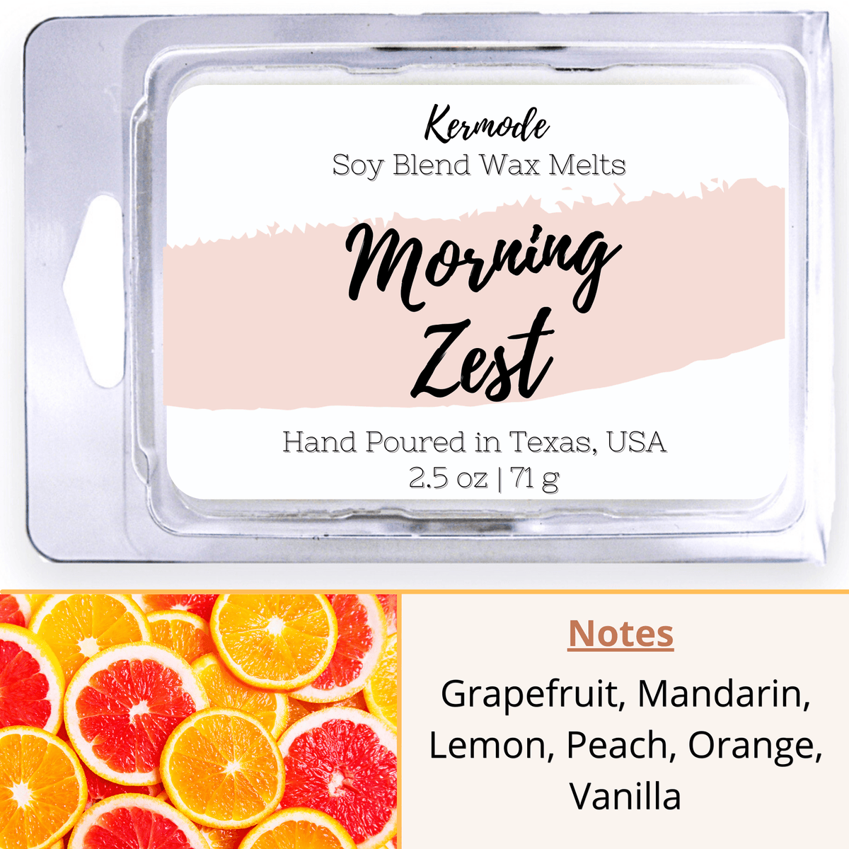 Morning Zest - Highly Scented Citrus Soy Wax Melts for Summer