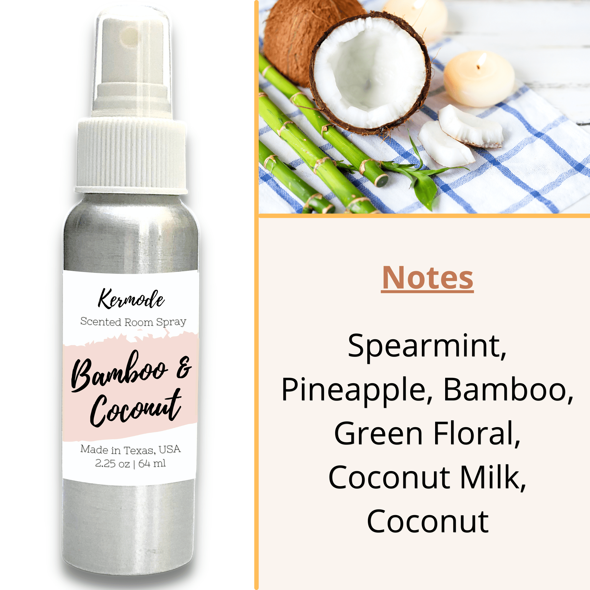 Bamboo & Coconut - Room Spray - Kermode